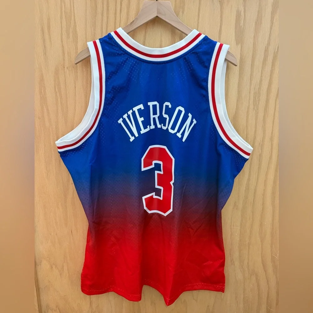 Mitchell & Ness 1996-97 Allen Iverson Philadelphia 76ers Jersey 2XL - Picture 7 of 7